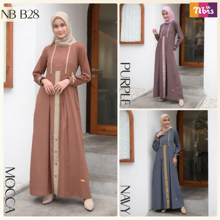 Dress Muslim Gamis Wanita Nibras NB B28