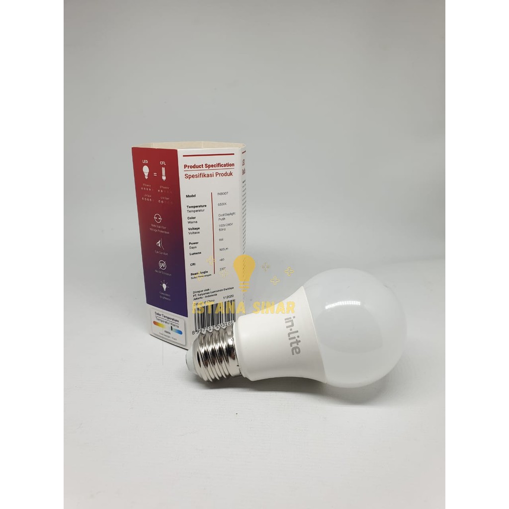 LAMPU LED INLITE IN-LITE 5W 5 W / WATT  / WT BOHLAM BERGARANSI