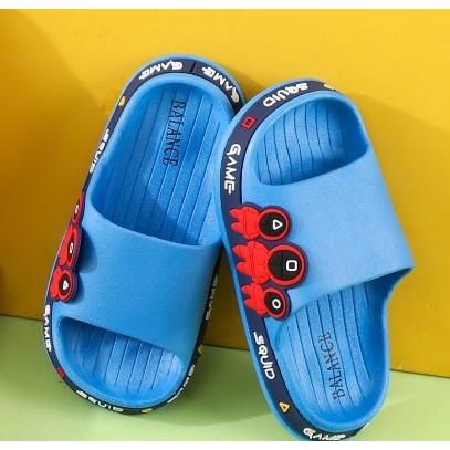 SANDAL SLOP EVA EMPUK ANAK LAKI LAKI // SANDAL ANAK BALANCE 2222-4 24-35 // SANDAL MOTIF SQUID GAME IMPORT