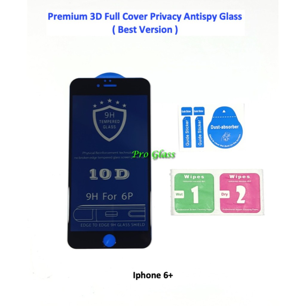 Iphone 6 6 PLUS  / 7 / 8  PLUS / SE 2020 / XR / X / XS MAX / 11 11 PRO MAX  3D FULL Privacy Antispy Temperd Glass