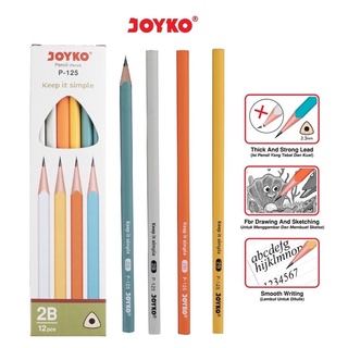 (1pack) Pensil Pencil Joyko P-125 2B 1 Box 12 Pcs