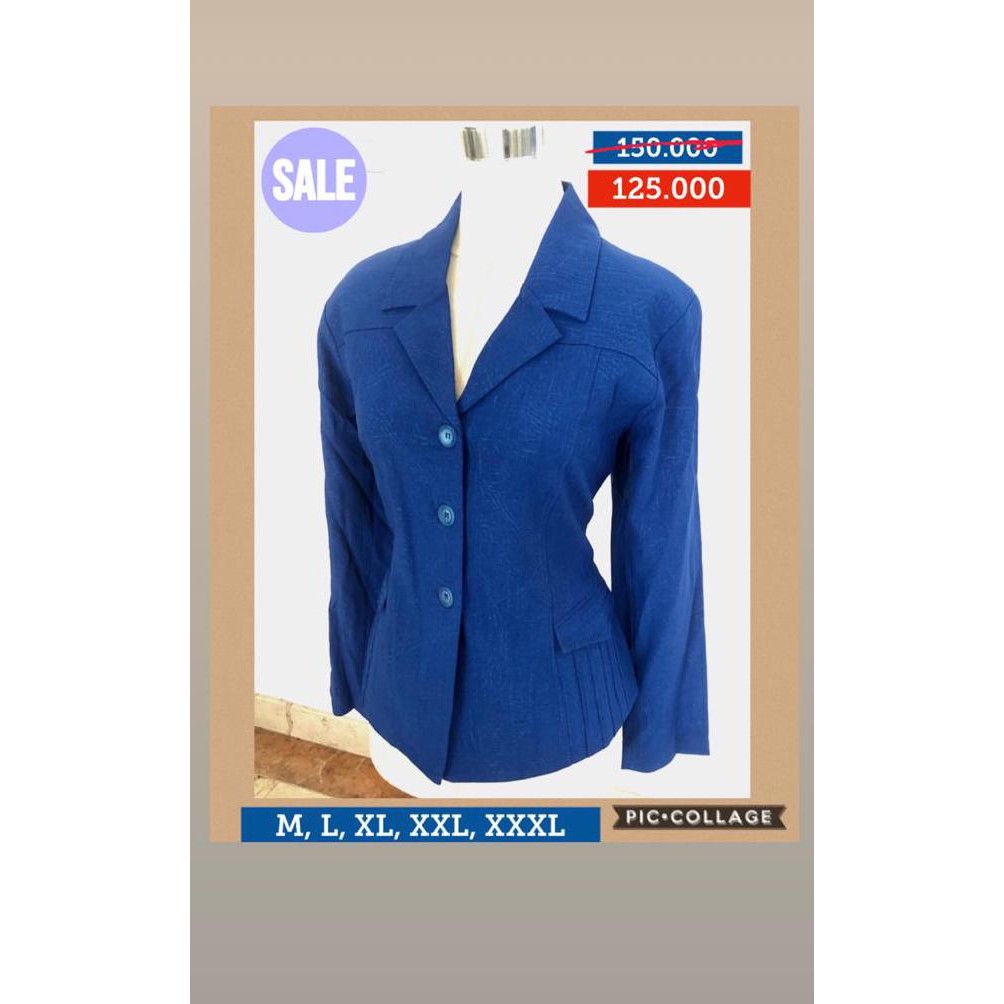 Blazer wanita biru benhur