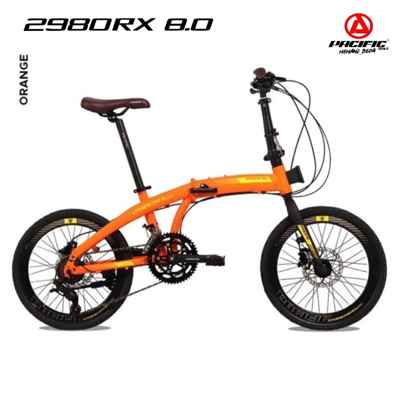 Kargo Sepeda Lipat Pacific STEEL 2980 RX 8.0 1x8SP MD 16 Inch Garansi SNI-4