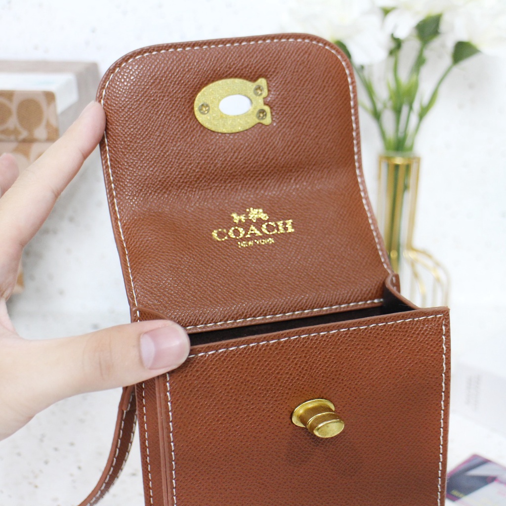 Co@ch Chain Phonebag Crossbody 7706 (Free Box+Barcode+Bubble Wrap)