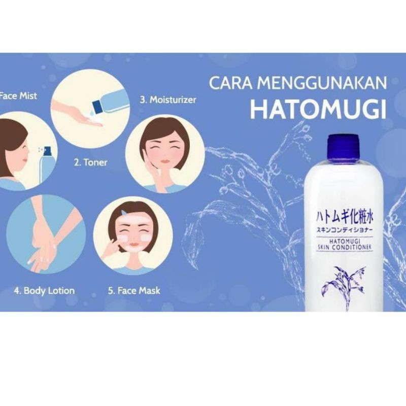 HATOMUGI SKIN CONDITIONER 500ML - GRATIS BOTOL SPRAY