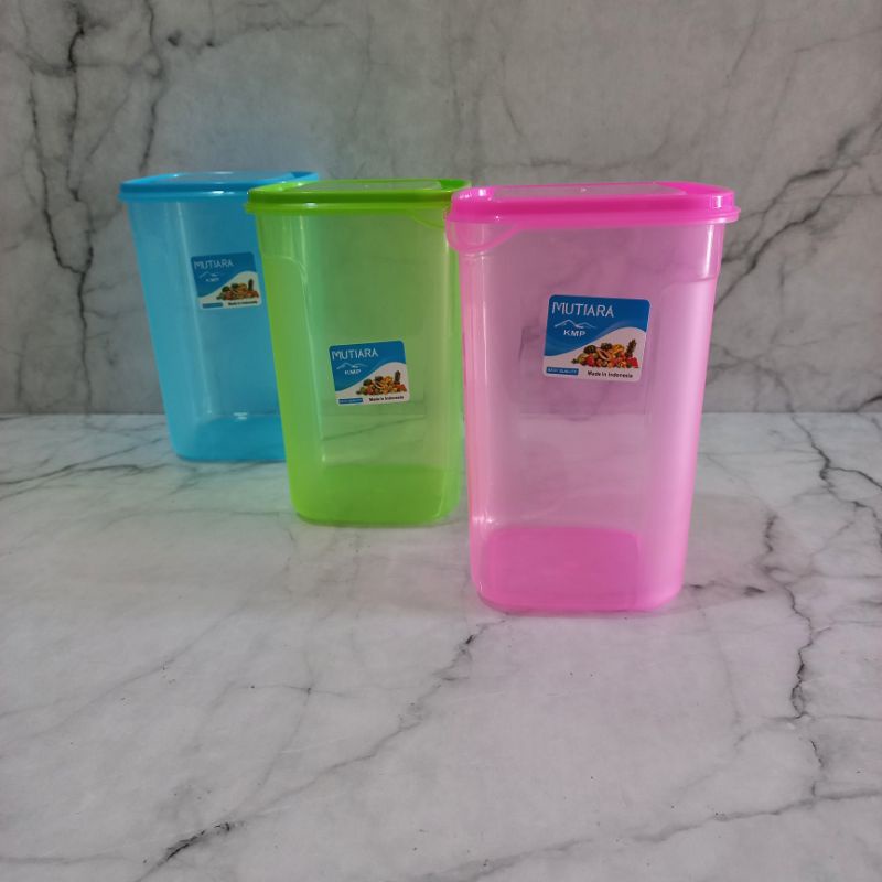 Toples Makanan Toples Bumbu Kotak 1000ml Zayn 1000 ml / 1 Liter / 1000 gram KMP