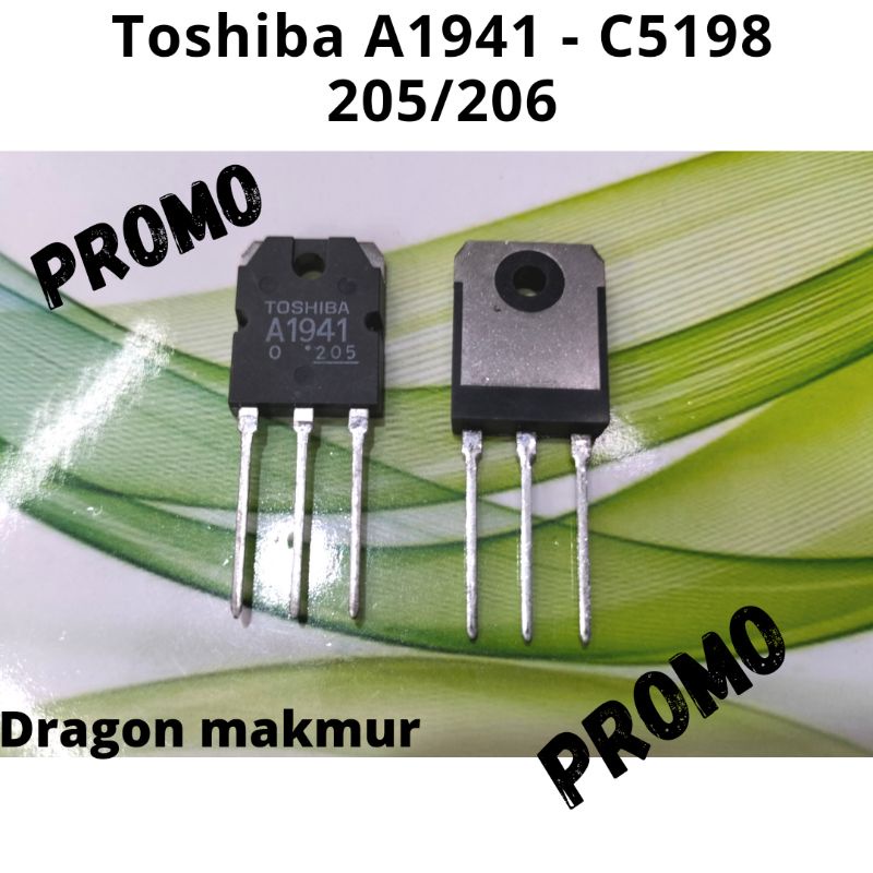 transistor Toshiba A1941 C5198 original - tr A1941 C5198 - transistor final asli 205