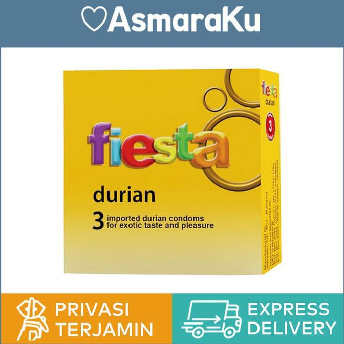 Kondom Fiesta Durian isi 3 Pcs - Kondom Rasa Durian