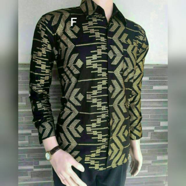 Kemeja Batik Pria PPBTK 07 Modern Lengan Panjang Casual Modis Trendy...