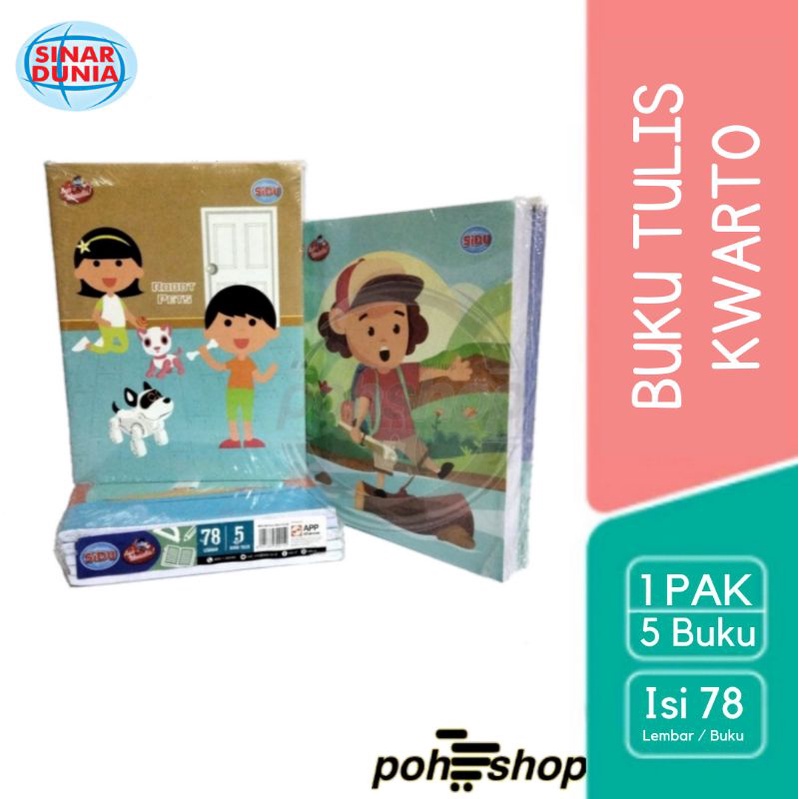 

Sinar Dunia Buku Tulis Sekolah 78's per pak