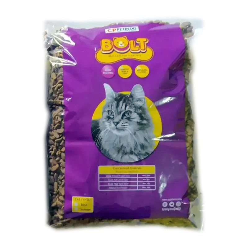 Makanan Kucing Bolt Adult Bentuk Ikan 800gr