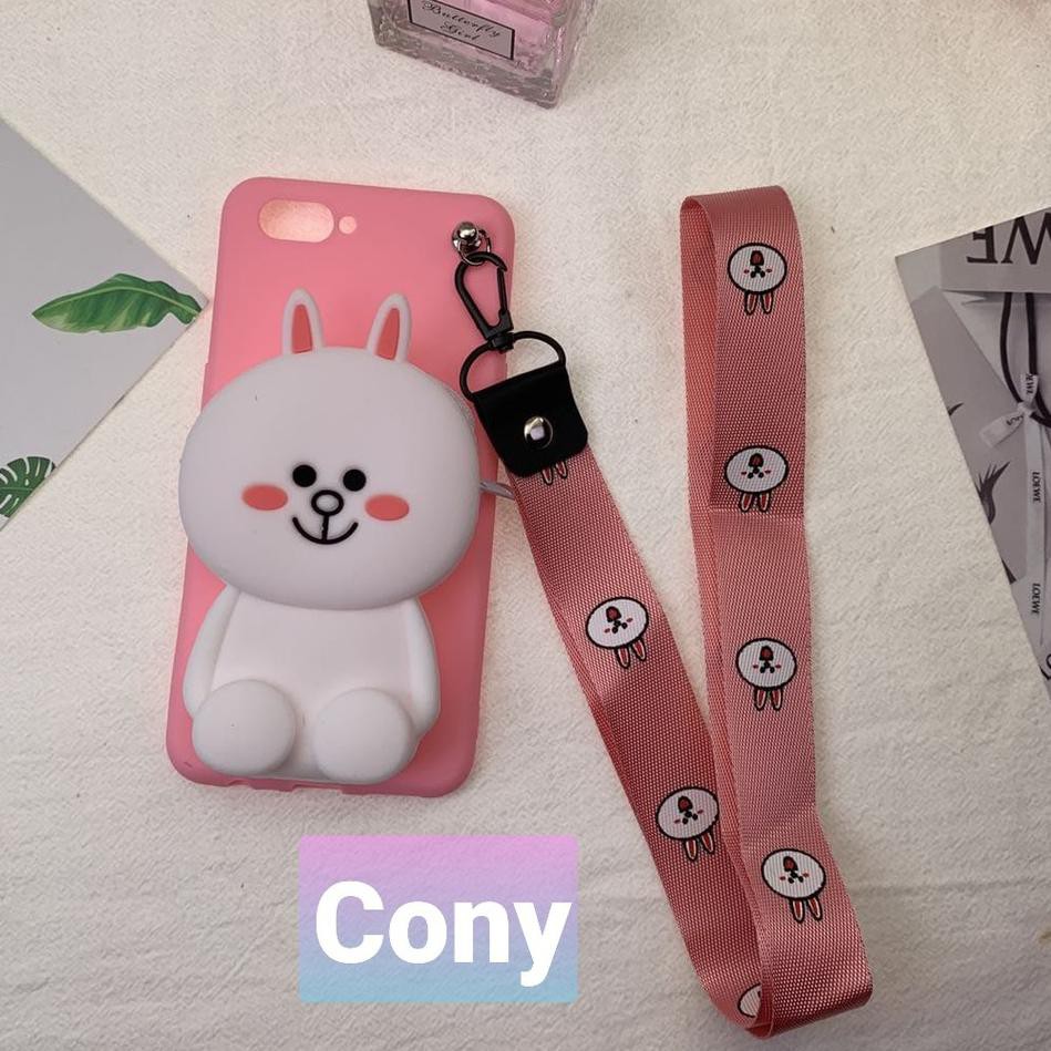 Terupdate IJTYT NEW Case Disneyland Oppo A3S Softcase Karakter Kartun Oppo A3S Case Dompet Plus Tali