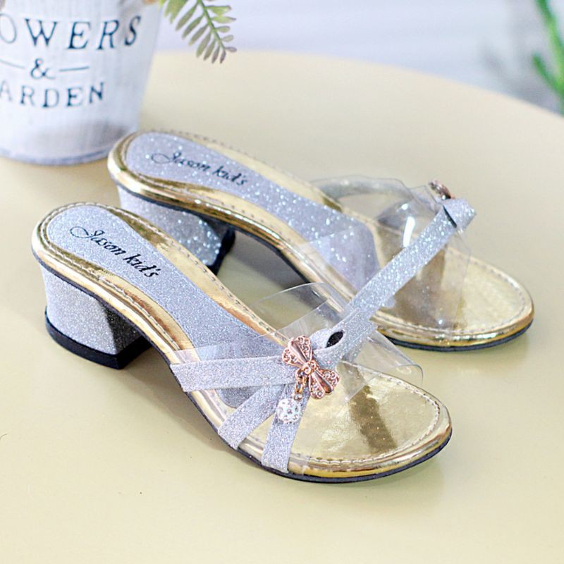 Sandal Heels Anak Perempuan Jelly Mika Pita Hak Tahu 3 Cm Sendal Sepatu Anak Cewe AG01