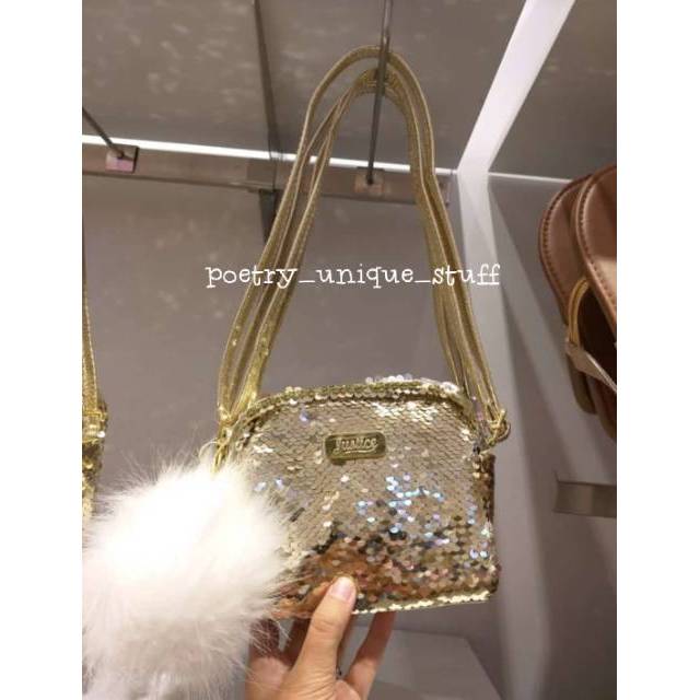 JUSTICE - Mini Sling Bag Sequin Gold - June