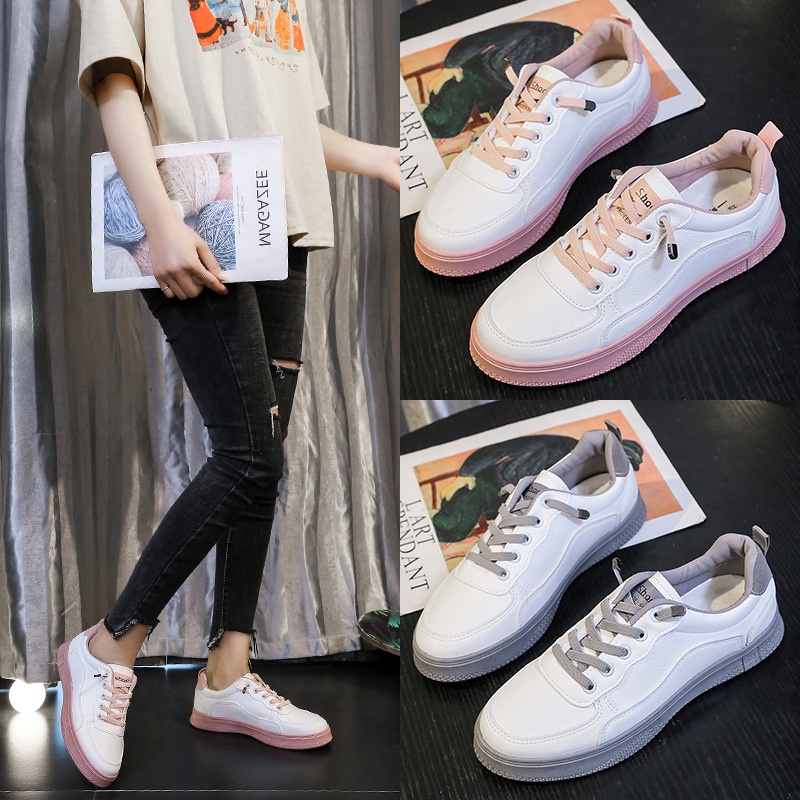 Sepatu Sneakers Wanita 004420 Import Hbd Leather