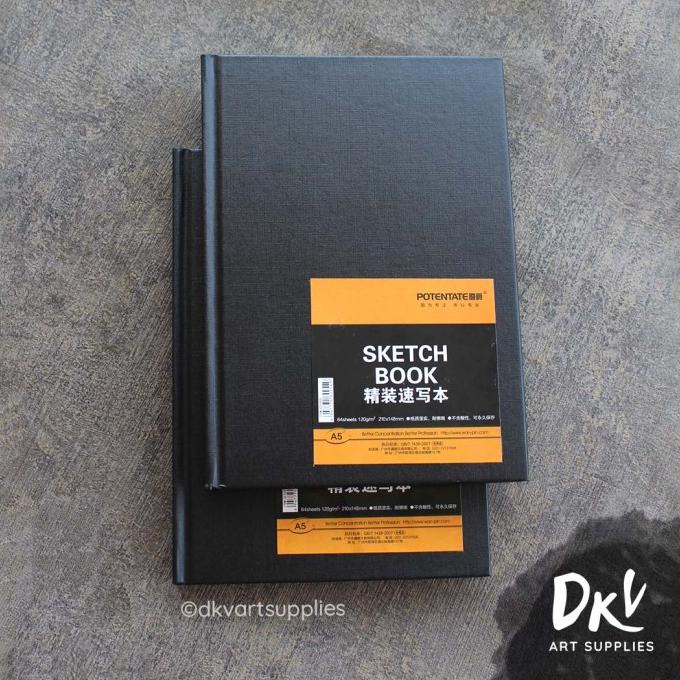 

(BISA COD) POTENTATE Sketchbook A5 120gsm Hard Cover BIG SALE Kode 328