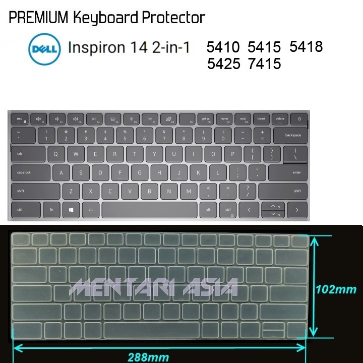 Keyboard Protector DELL Inspiron 14 5410 5415 7415 - PREMIUM TPU CLEAR