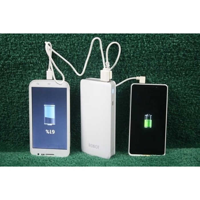 Power Bank Robot RT130 ,RT190 Dual Input With LED Display 10000mAh Original Garansi resmi robot p