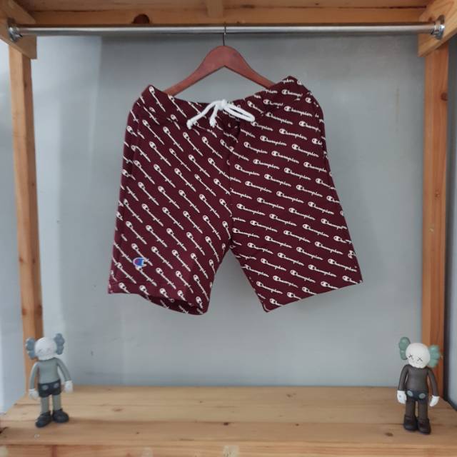  CELANA  SHORTPANTS CHAMPION  MAROON PREMIUM Shopee Indonesia