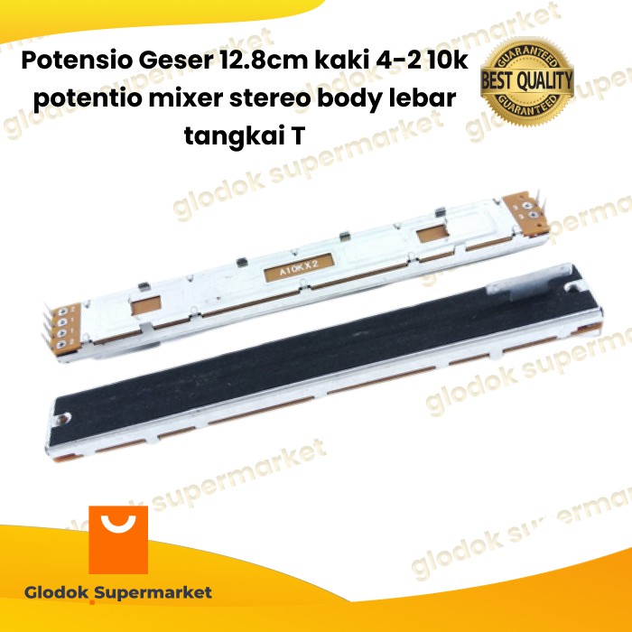 Potensio Geser 12.8cm kaki 4-2 10k potentio mixer stereo body lebar tangkai T