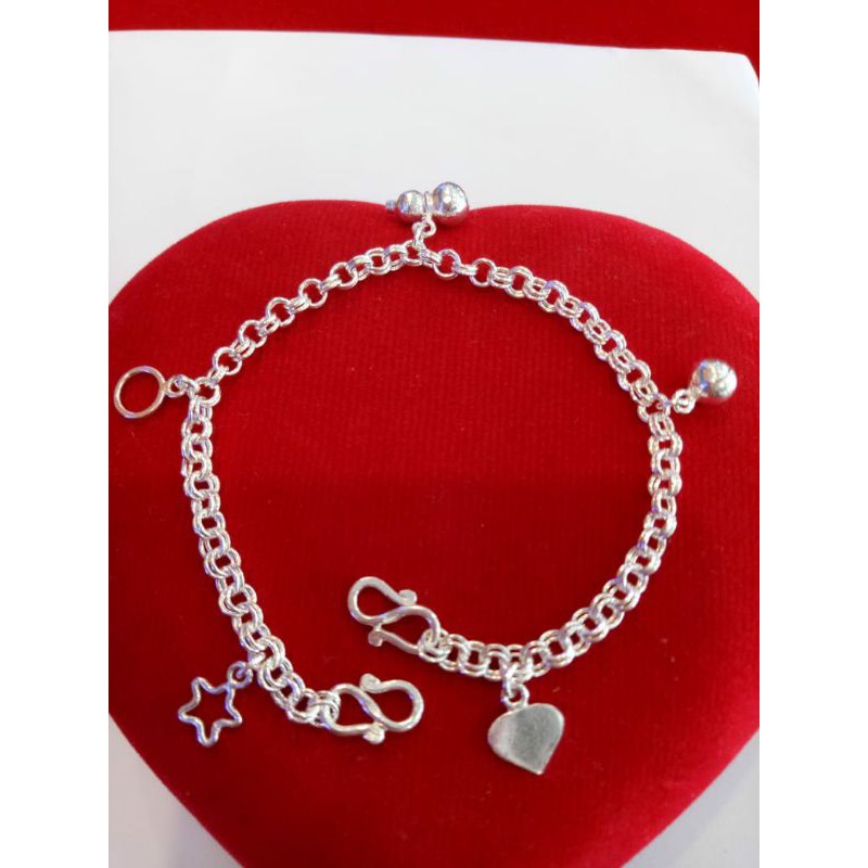 Gelang kaki baby/anak perak murni 999.9