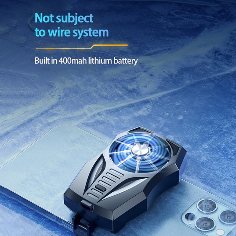 GS8i Lamorniea Smartphone Cooling Fan Kipas Pendingin Radiator Heat Sink Rechargeable - Gt05 - Black Or-i