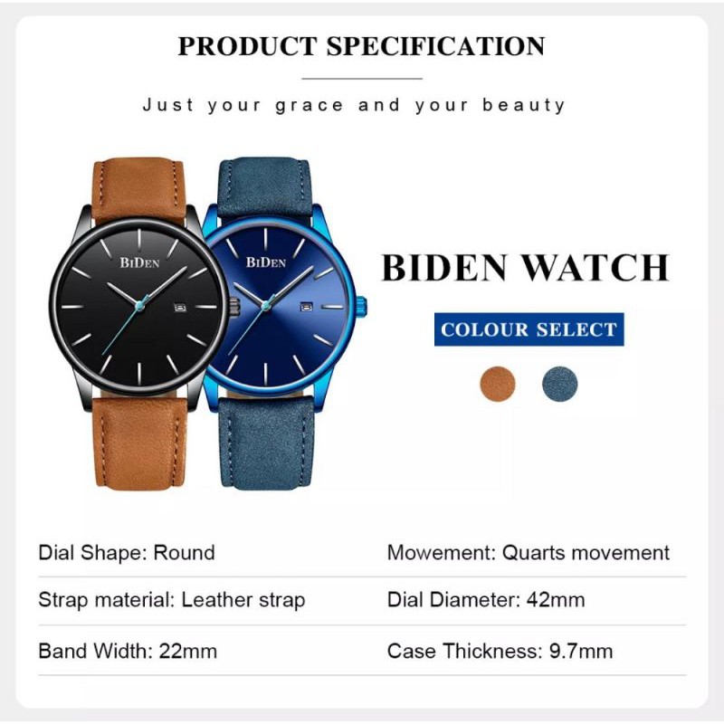 Jam Tangan Pria Biden Original Garansi Resmi 1 Tahun