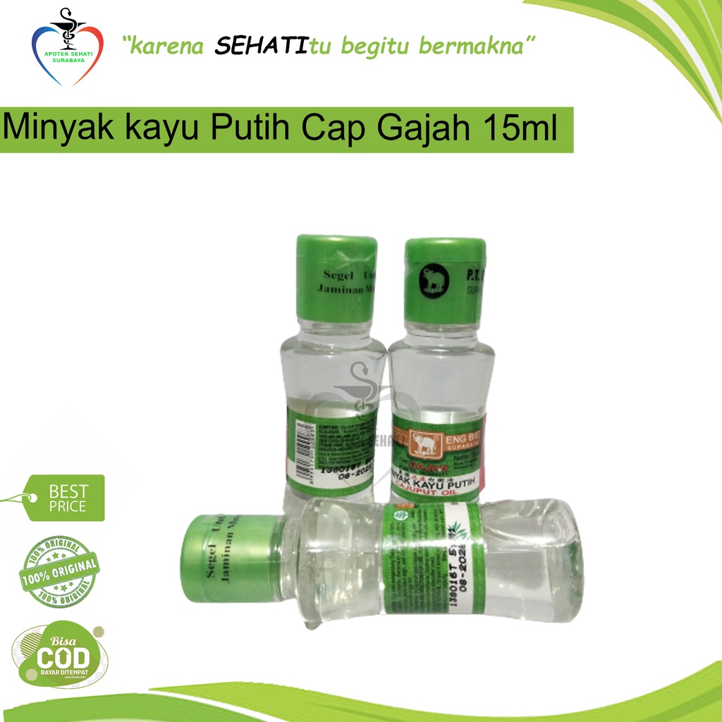 MINYAK KAYU PUTIH MKP GAJAH 15ML KEMBUNG GATAL DIGIGIT SERANGGA