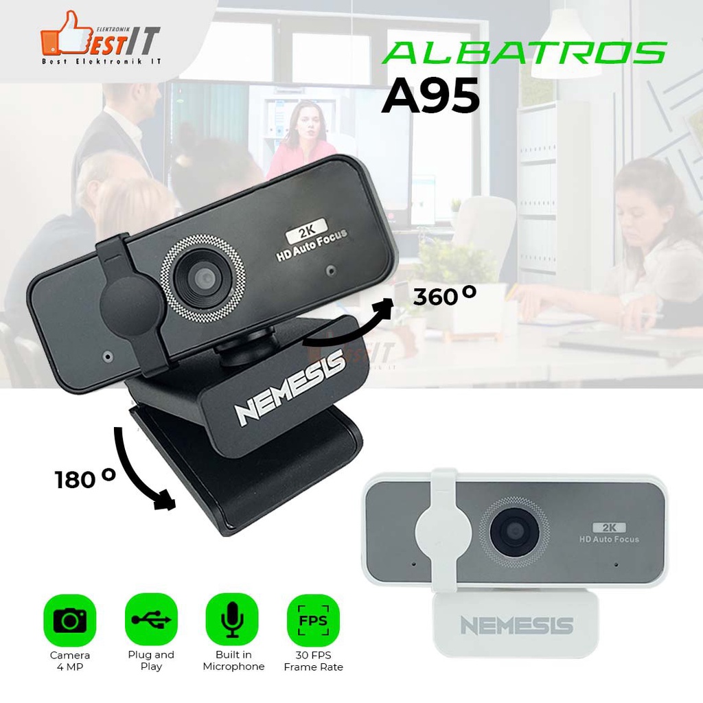 NYK Nemesis A95 Albatros QHD Gaming Steaming Webcam with 2K Resolution