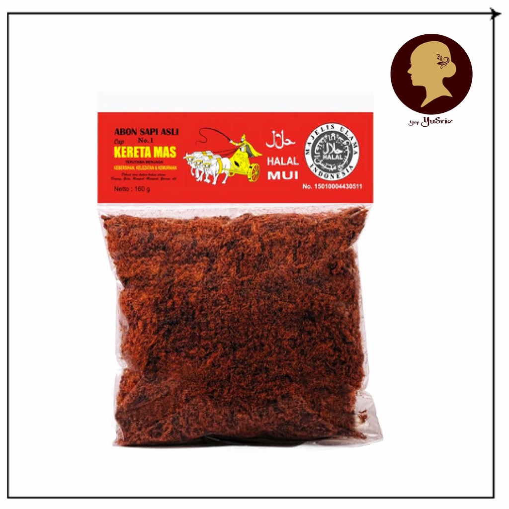 

Abon sapi Kereta Mas Solo 250 gr daging kering kreta Halal MUI dried beef meat floss Makanan kering