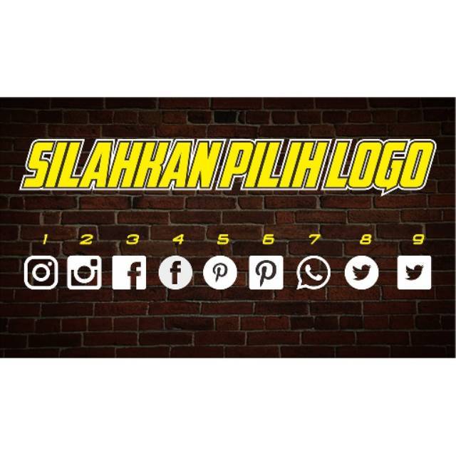 

stiker custom nama sosmed 1,5cm