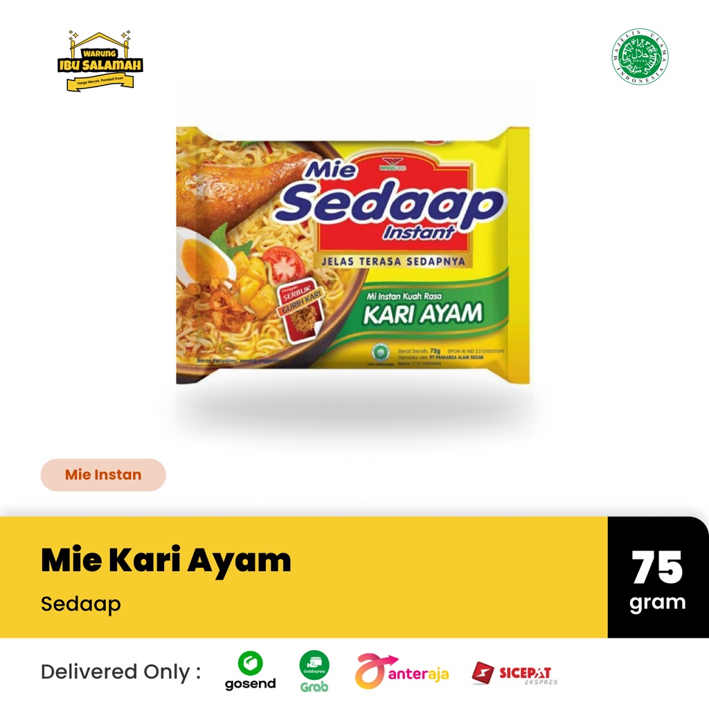 

Mie Kuah Mie Sedaap Rasa Kari Ayam [1 pcs/pack] - MIE INSTANT