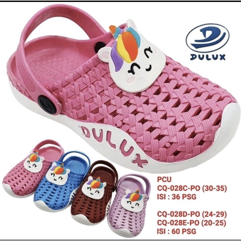 SANDAL BAIM KARET ANAK PEREMPUAN CEWE KUDA PONY UNICORN DULUX 028C-PO