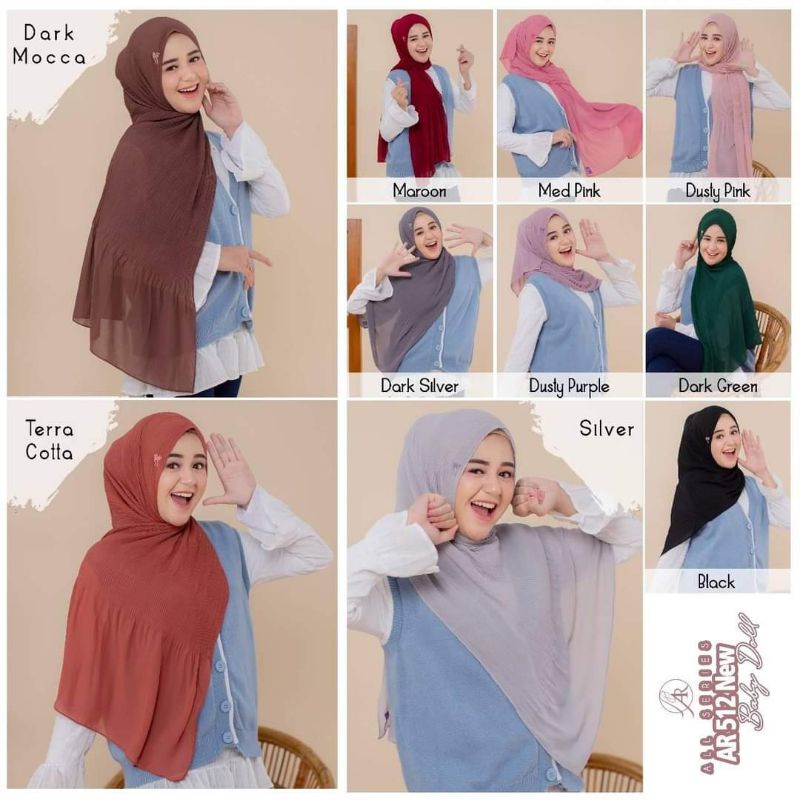Pashmina Plisket By Arrafi Kode AR 512