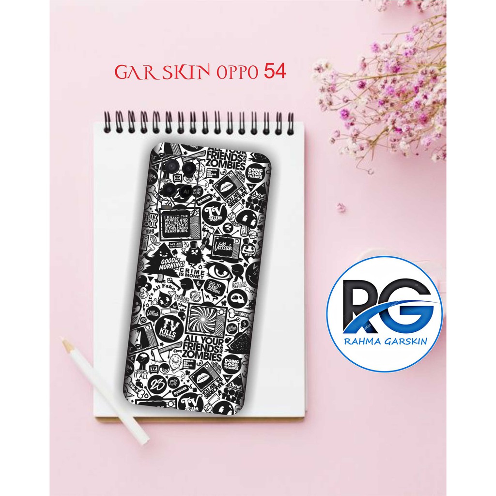 garskin hp oppo a54 motif stiker code 1-2 (free cucstom)