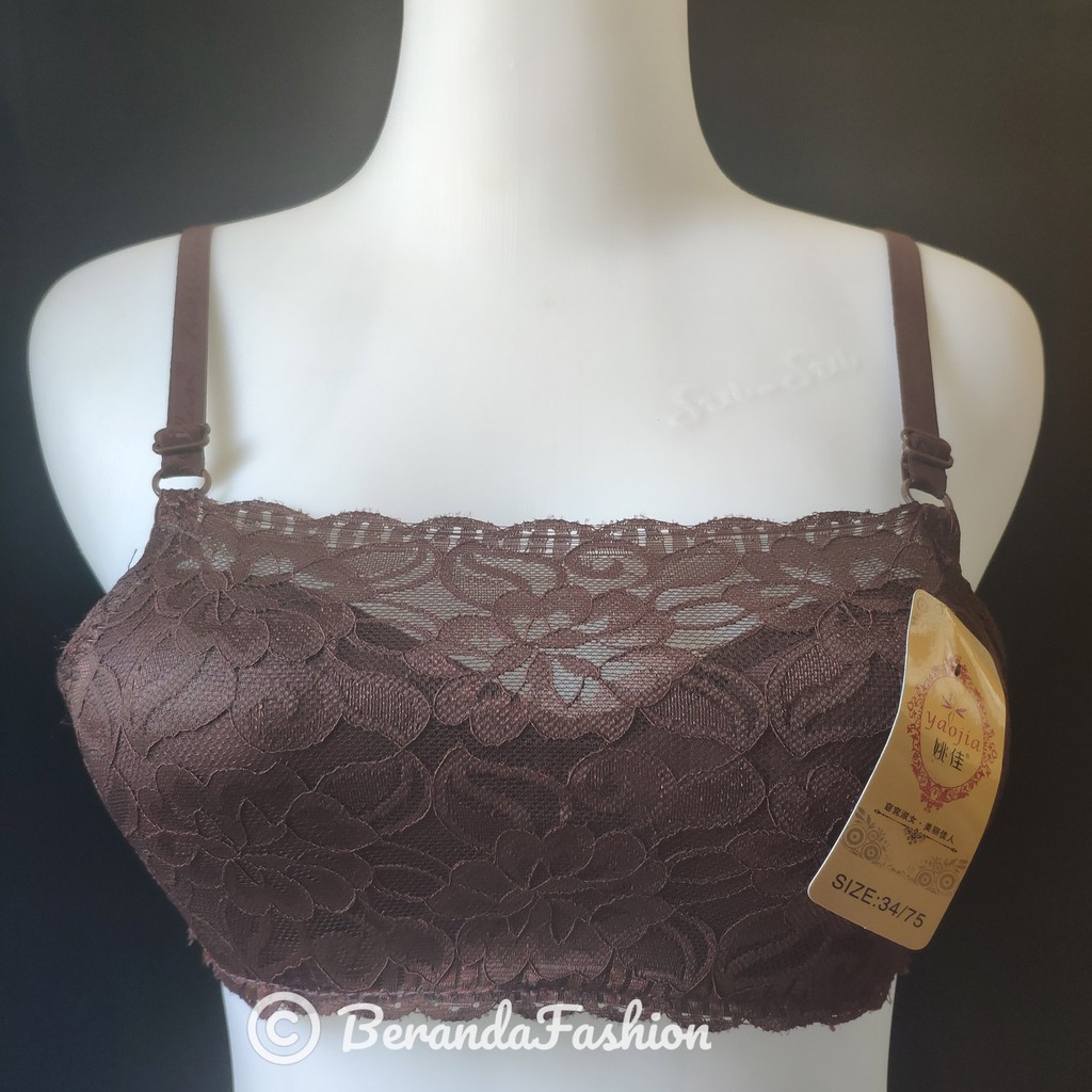 Bra renda bra brukrat bra bralette yaojia cup A kait 2 berkawat size 34-38 murah berkualitas