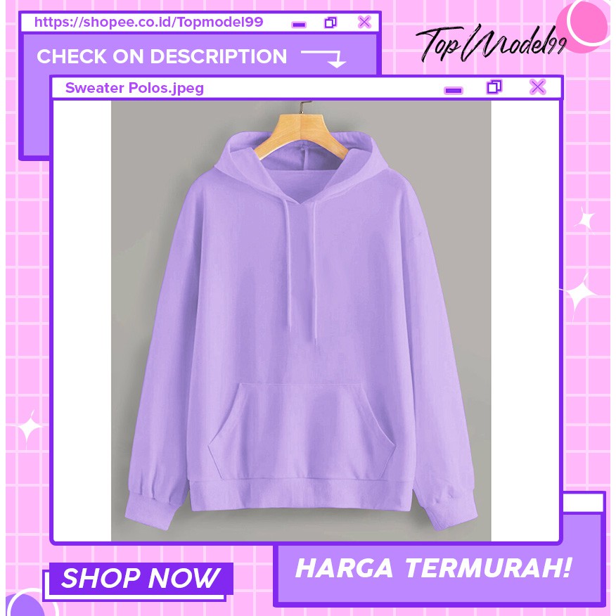 Sweater Wanita Hoodie Polos All size fit to XL