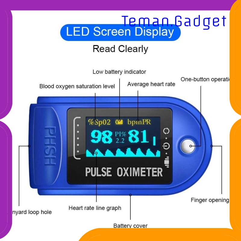 TG-FE341 ABCMASK ALAT PENGUKUR DETAK JANTUNG KADAR OKSIGEN OXIMETER - AB01PO