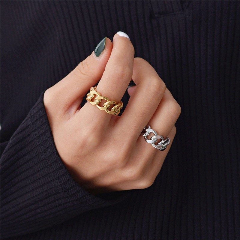 Chain Open Ring Accessories Trendy Fashion Bungee Hip Hop