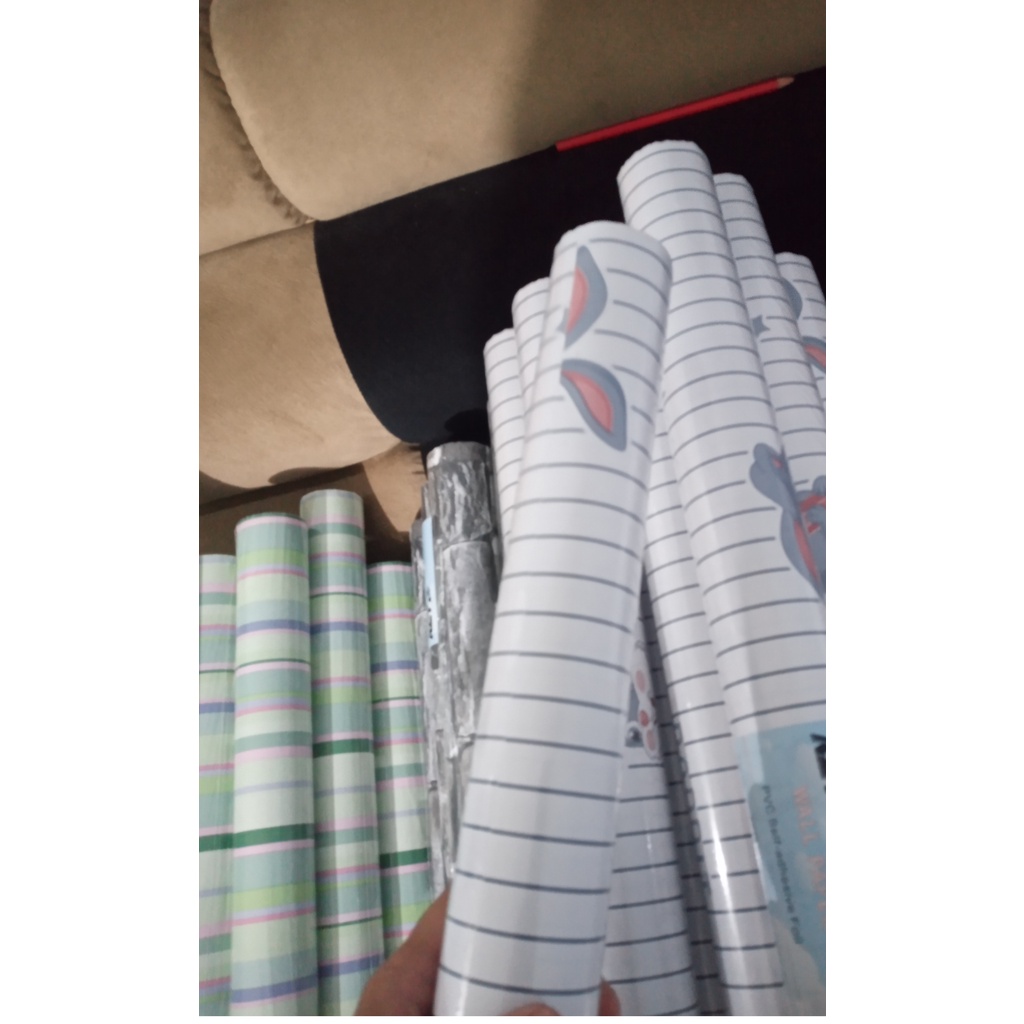 wallpaper dinding/stiker dinding/rabbitblue/1roll