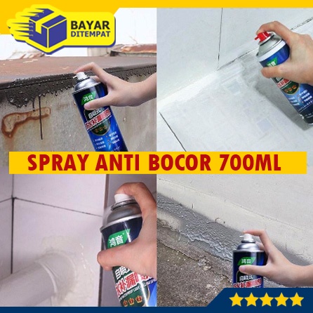 Spray Anti Bocor Waterproof Tahan Air 700ml Sprai Seal Lem Penambal Atap Dinding Bocor [ART01]