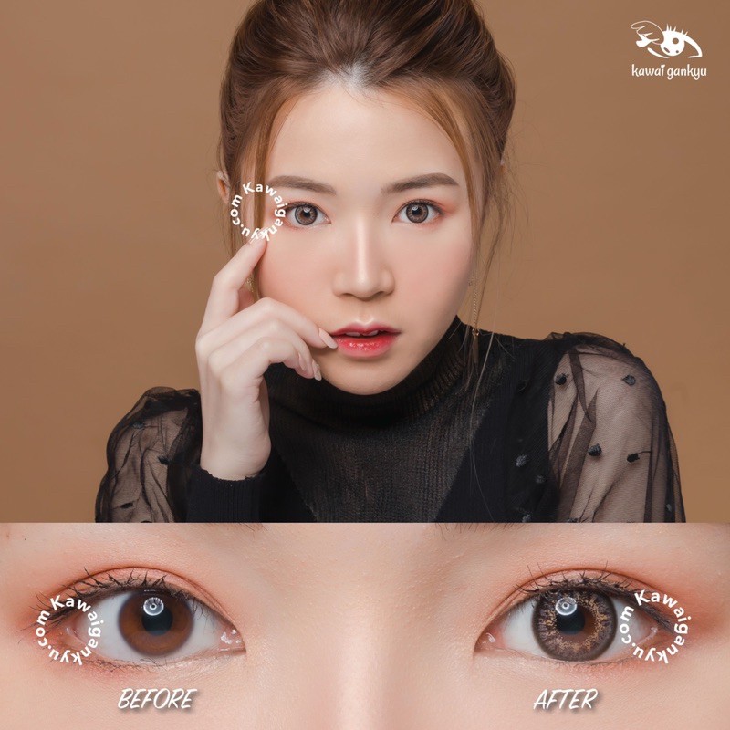 KawaiGankyu Softlens - Kitty mini twinkle gray (1botol)