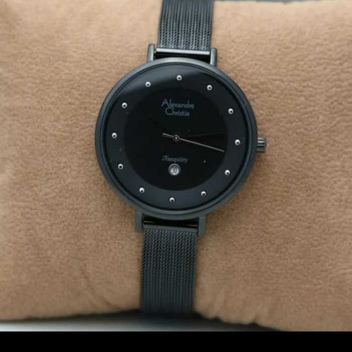 FASHION WANITA JAM TANGAN WANITA JAM TANGAN FASHION WANITA ALEXANDRE CHRISTIE AC 2485 - HITAM HR1446