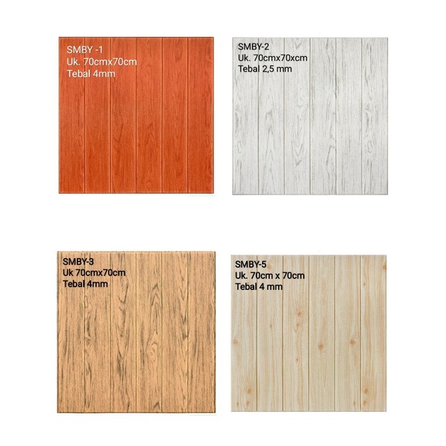 Wallpaper Foam 3D Motif Serat Kayu