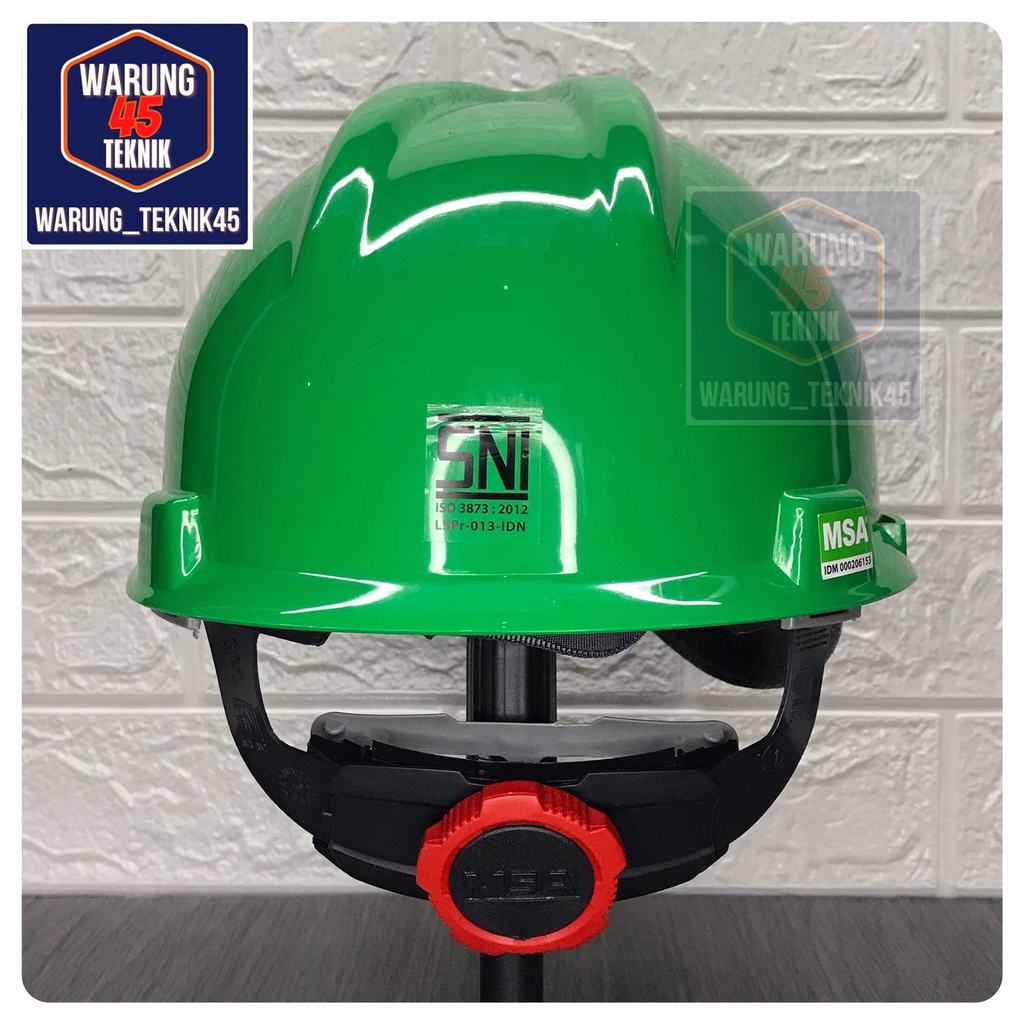 HELM PROYEK SAFETY V GUARD MERK MSA SNI LOKAL SUSPENSI FASTRACK FASTRAK - HIJAU