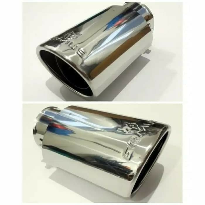 muffler ujung knalpot buntut KNALPOT TAILPIPE MOBIL MOEDL oval universal ermus CROME STENLIS