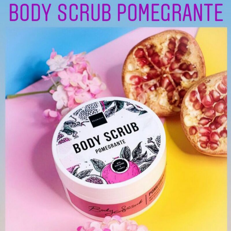 Body Scrub Pomegrante Scarlett Original by Felicya Angelista