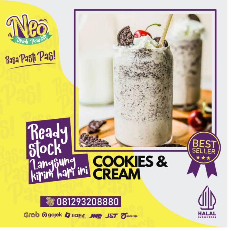 

Bubuk Minuman Rasa Cookies & Cream 1 Kg/Cookies & Cream Powder/Bubuk rasa Cookies & Cream/Serbuk rasa Cookies and Cream 1 Kg