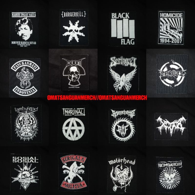 EMBLEM PATCH KOTAK BAND METAL/PUNK|BISA COD