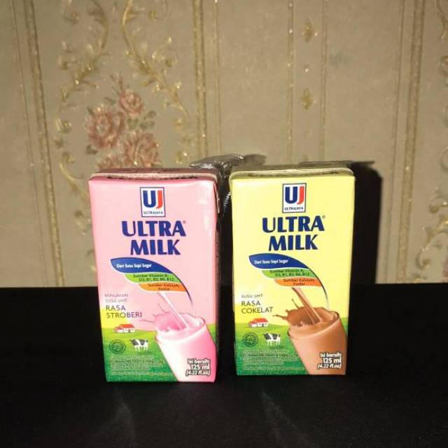 

Ultra milk 125 ml Coklat Dan strawberry